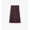 Midi-kilt i rutig ullblandning Midi-kilt i rutig ullblandning