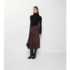 Midi-kilt i rutig ullblandning Midi-kilt i rutig ullblandning