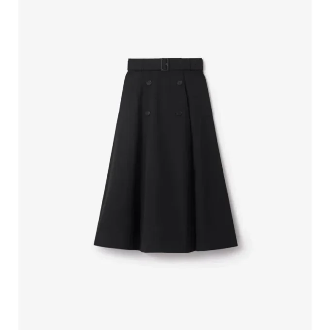 Midi-kjol i gabardine Midi-kjol i gabardine