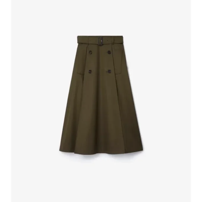 Midi-kjol i gabardine Midi-kjol i gabardine