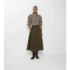 Midi-kjol i gabardine Midi-kjol i gabardine