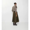 Midi-kjol i gabardine Midi-kjol i gabardine