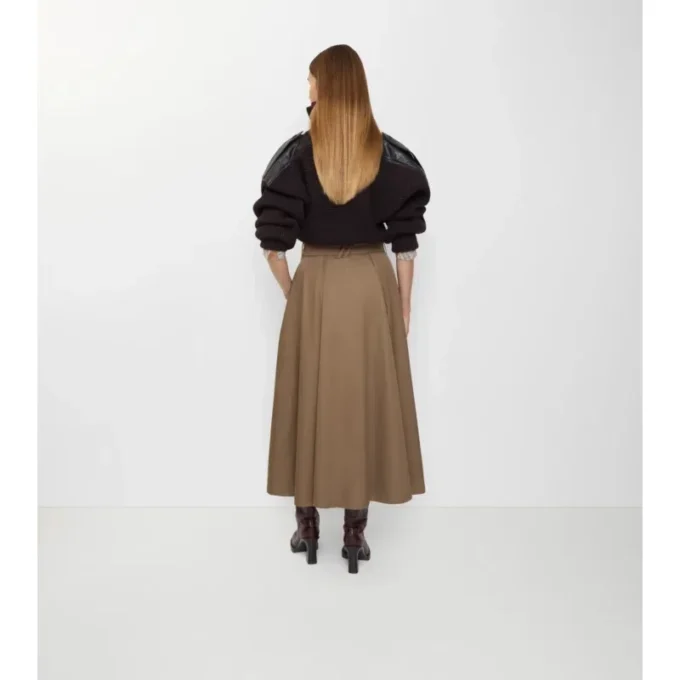 Midi-kjol i gabardine Midi-kjol i gabardine