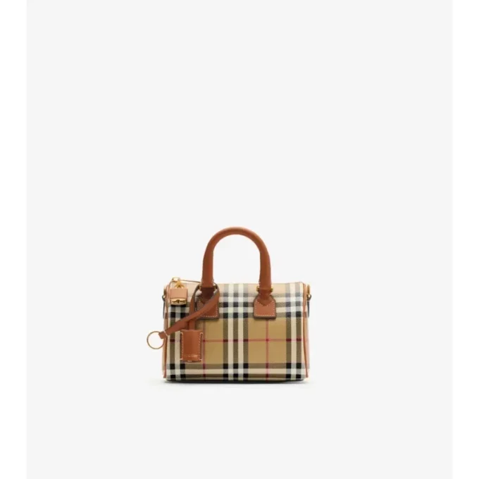 Mini Check Bowling Bag Mini Check Bowling Bag