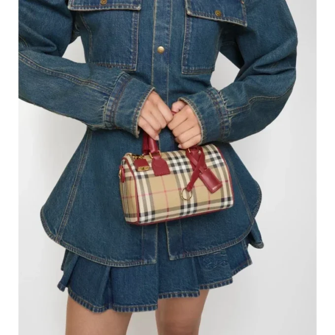 Mini Check Bowling Bag Mini Check Bowling Bag