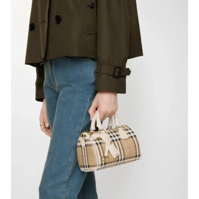 Mini Check Bowling Bag Mini Check Bowling Bag