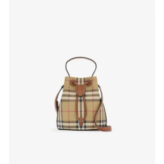 Mini Check Bucket Bag