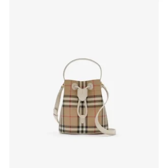 Mini Check Bucket Bag