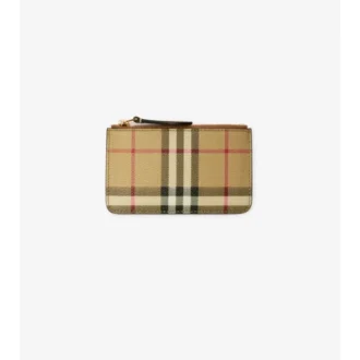 Myntfodral med rem i Burberry-rutmönster