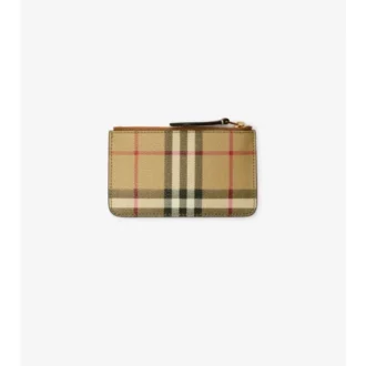 Myntfodral med rem i Burberry-rutmönster