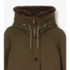Parkas i gabardin med shearlingkant Parkas i gabardin med shearlingkant