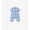 Playsuit i bomull med rutmönster Playsuit i bomull med rutmönster