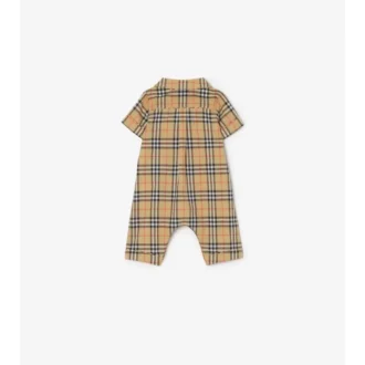 Playsuit i bomull med rutmönster Playsuit i bomull med rutmönster
