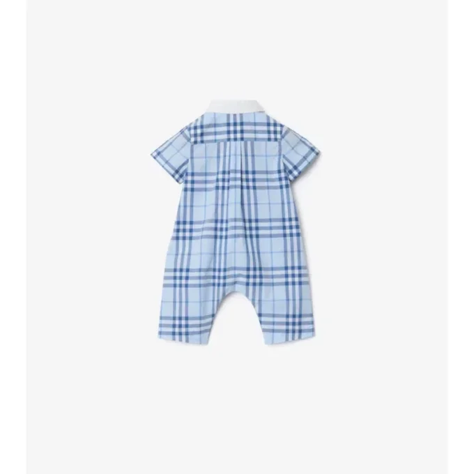 Playsuit i bomull med rutmönster Playsuit i bomull med rutmönster
