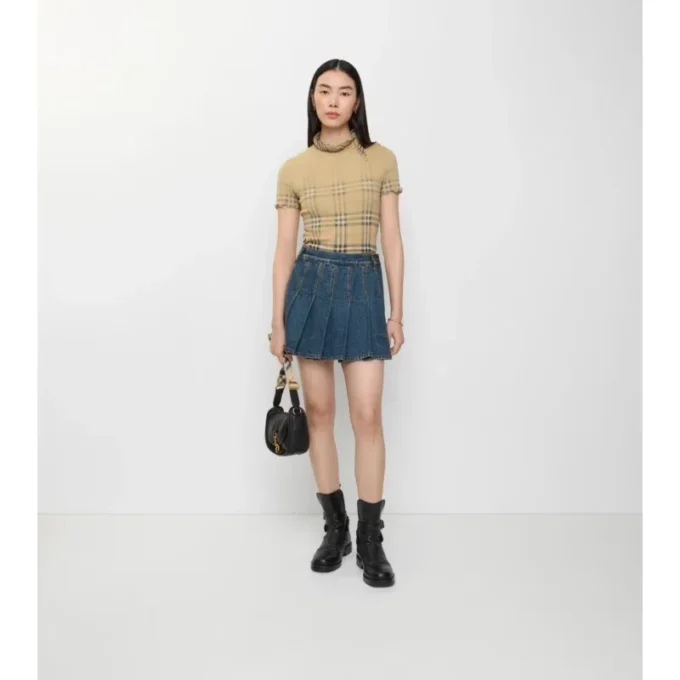 Plisserad minikjol i Denim Plisserad minikjol i Denim