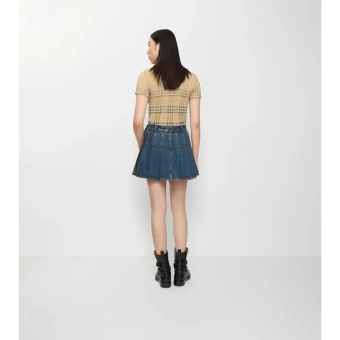Plisserad minikjol i Denim Plisserad minikjol i Denim