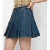 Plisserad minikjol i Denim Plisserad minikjol i Denim