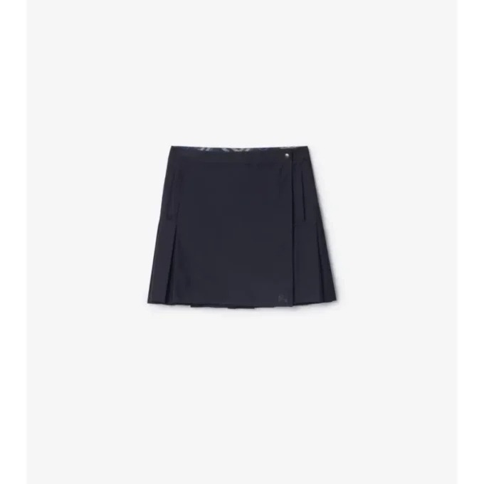 Plisserad minikjol i stretchnylon
