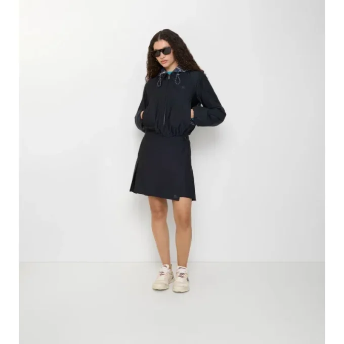 Plisserad minikjol i stretchnylon