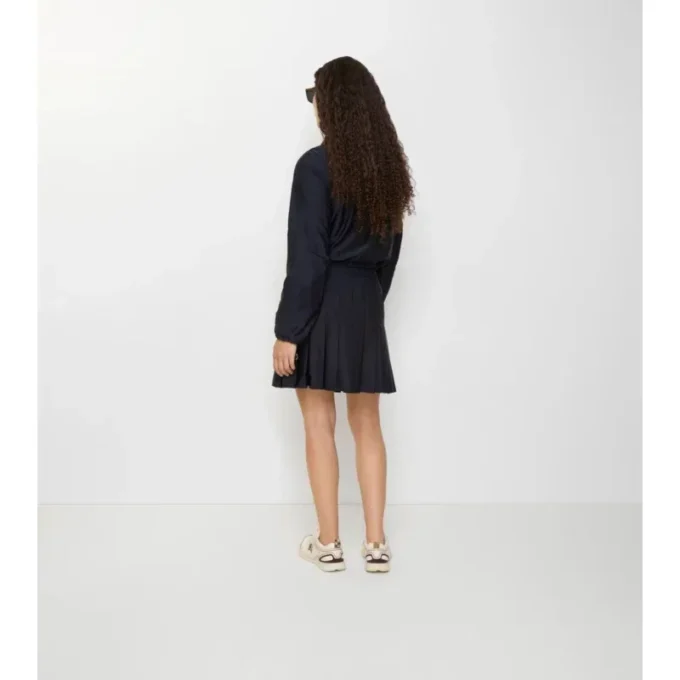 Plisserad minikjol i stretchnylon