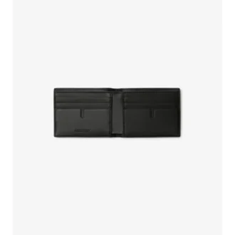 Präglad rutig smal bifold-plånbok