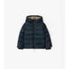 Pufferjacka i nylon med huva Pufferjacka i nylon med huva