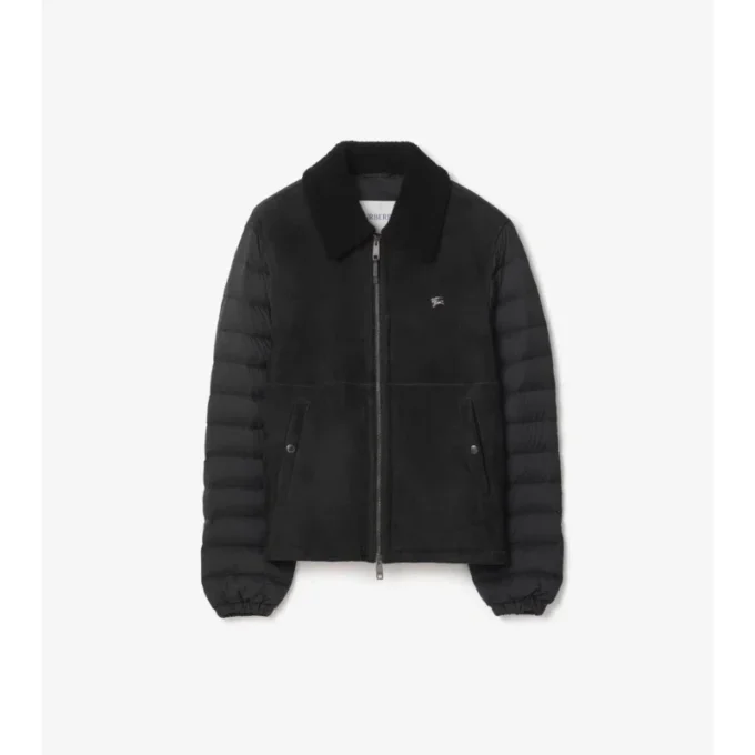 Pufferjacka i shearling och nylon Pufferjacka i shearling och nylon