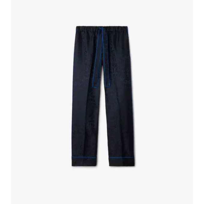 Pyjamasbyxor i solrosmönstrad siden Pyjamasbyxor i solrosmönstrad siden