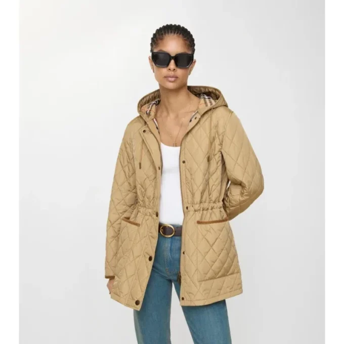 Quiltad nylonparkas Quiltad nylonparkas