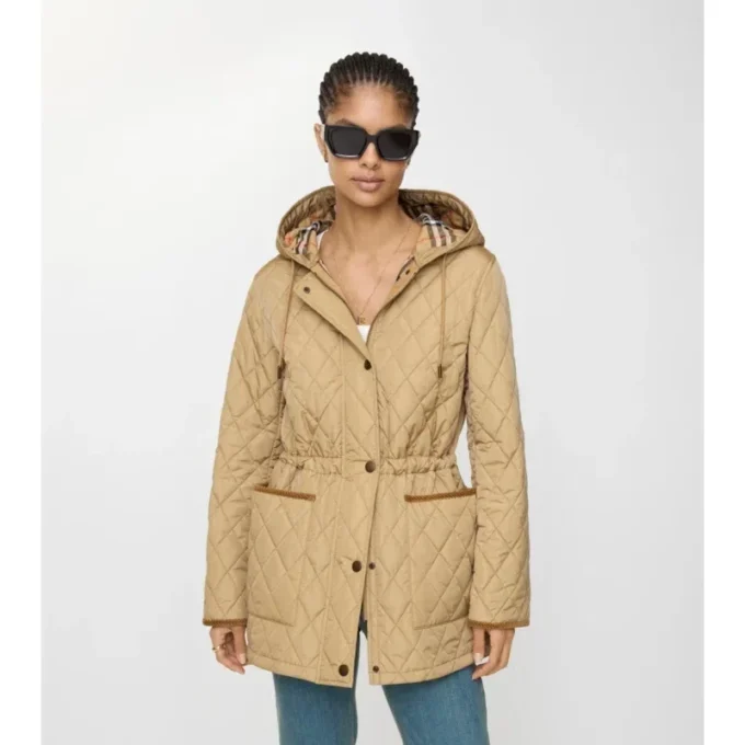 Quiltad nylonparkas Quiltad nylonparkas