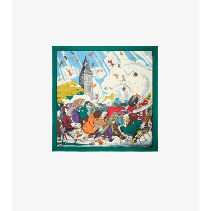 Raining Cats and Dogs  Silkescarf