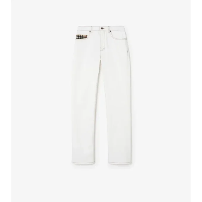 Raka jeans med medelhög midja Raka jeans med medelhög midja