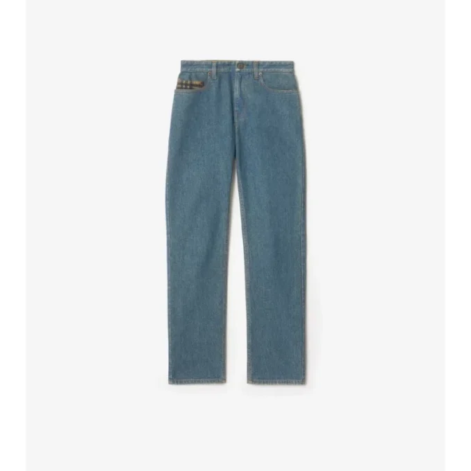 Raka jeans med medelhög midja Raka jeans med medelhög midja