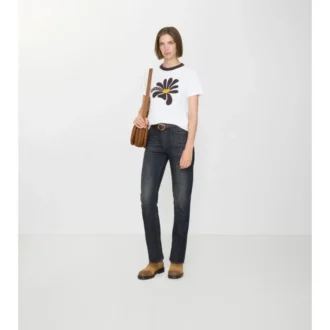 Raka jeans med medelhög midja