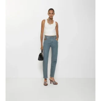 Raka jeans med medelhög midja Raka jeans med medelhög midja