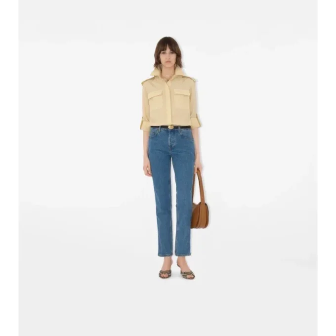 Raka jeans med medelhög midja Raka jeans med medelhög midja