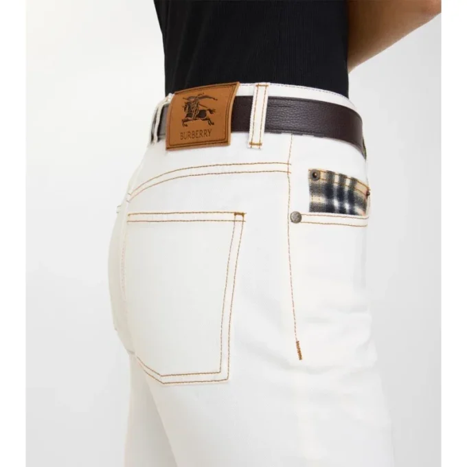 Raka jeans med medelhög midja Raka jeans med medelhög midja