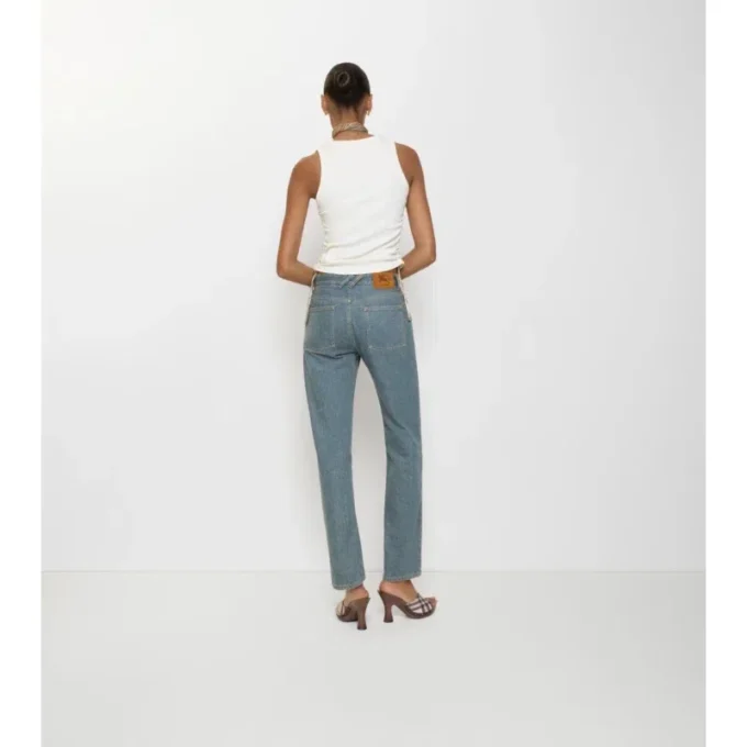 Raka jeans med medelhög midja Raka jeans med medelhög midja