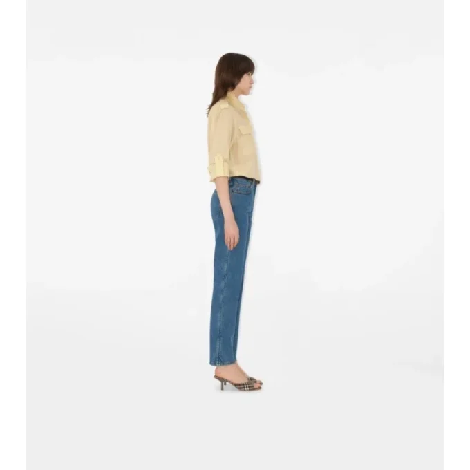 Raka jeans med medelhög midja Raka jeans med medelhög midja