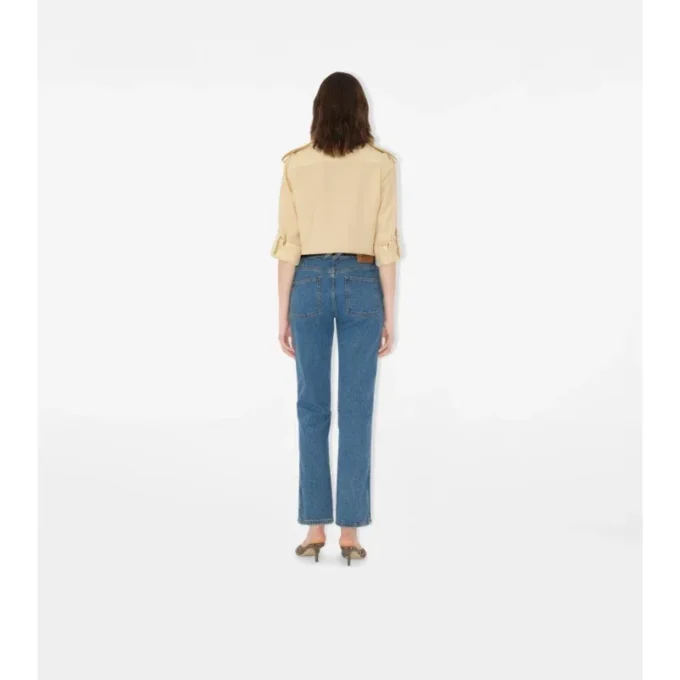 Raka jeans med medelhög midja Raka jeans med medelhög midja