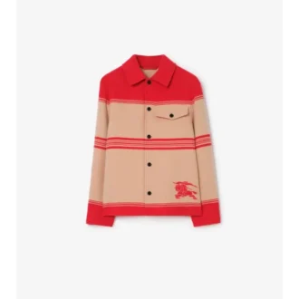 Randig jacka i ull och nylon Randig jacka i ull och nylon