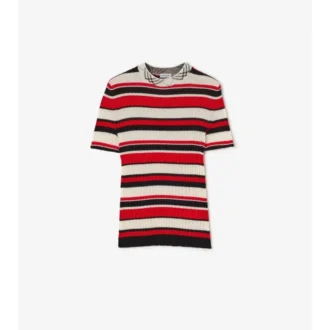 Randig T-shirt i ull Randig T-shirt i ull