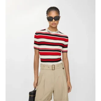 Randig T-shirt i ull Randig T-shirt i ull