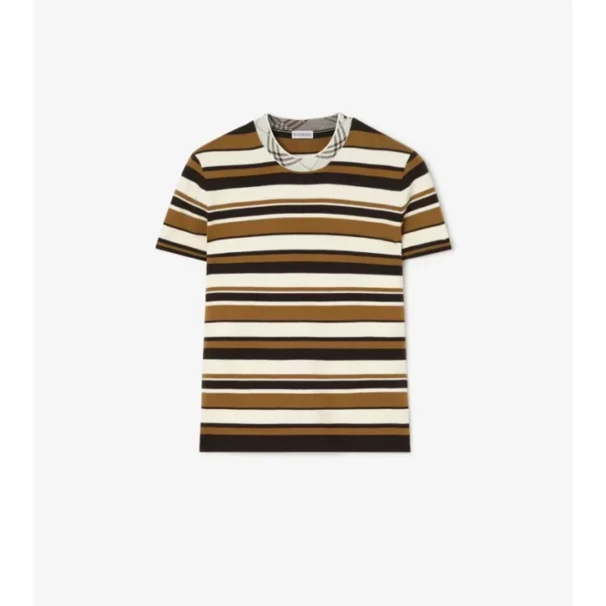 Randige T-shirts i ullblandning