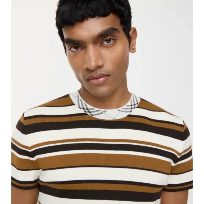 Randige T-shirts i ullblandning