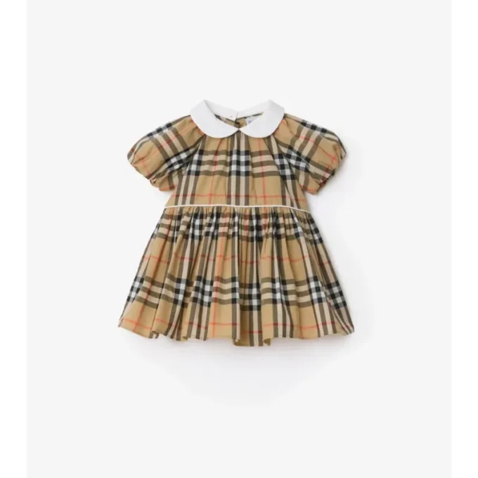 Rutig bomullsklänning med bloomers Rutig bomullsklänning med bloomers