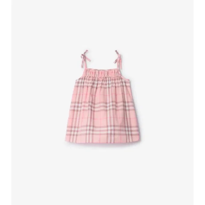 Rutig bomullsklänning med bloomers Rutig bomullsklänning med bloomers