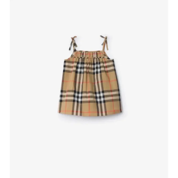 Rutig bomullsklänning med bloomers Rutig bomullsklänning med bloomers