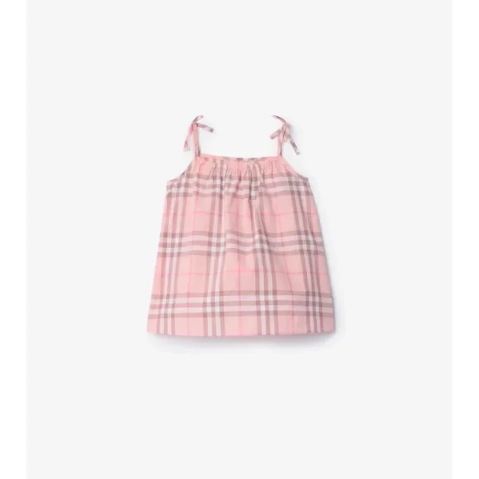 Rutig bomullsklänning med bloomers Rutig bomullsklänning med bloomers