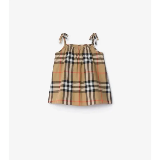Rutig bomullsklänning med bloomers Rutig bomullsklänning med bloomers
